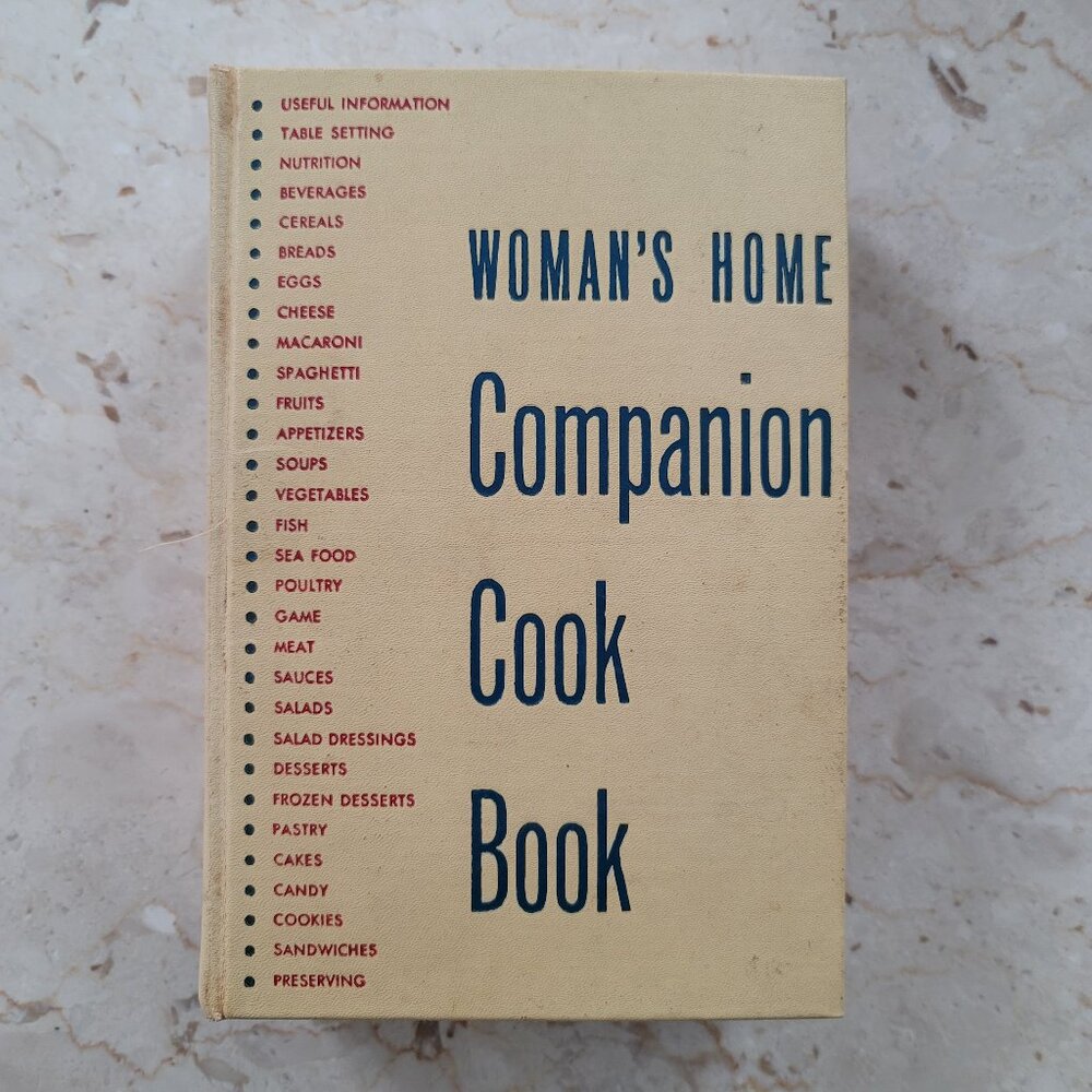 Vintage 1945 Woman’s Home Companion Cookbook Recipes Cook Book Hardcover- Fair